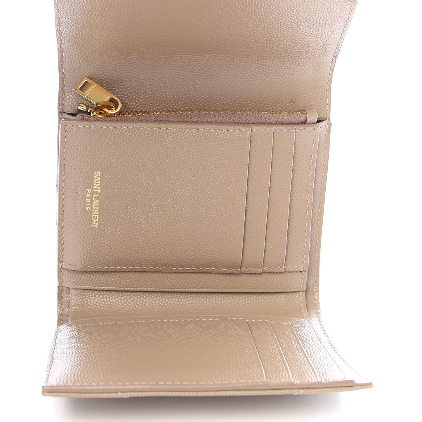 Grain De Poudre Matelasse Chevron Small Monogram Envelope Wallet Dusty Grey