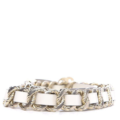 Gucci Calfskin Torchon Double G Chain 25mm Belt 80 32 Mystic White 2 of 3