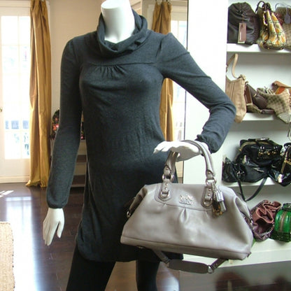 FASHIONPHILE COACHLeatherMadisonSABRINAToteGrey 2 of 10