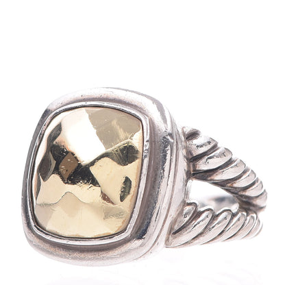 David Yurman Sterling Silver 18K Yellow Gold 14mm Albion Dome Ring 51 5.75 3 of 7