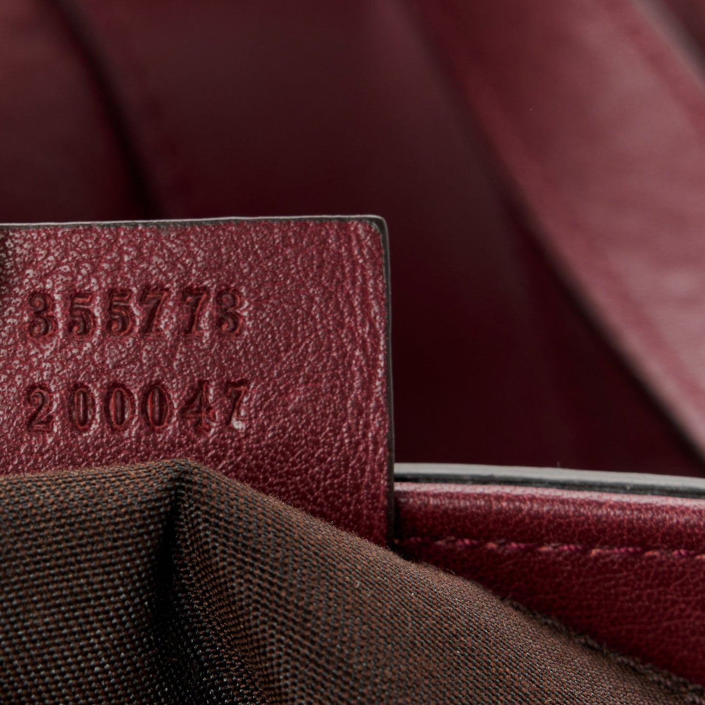 Guccissima Tender Bamboo Bar Tote Burgundy