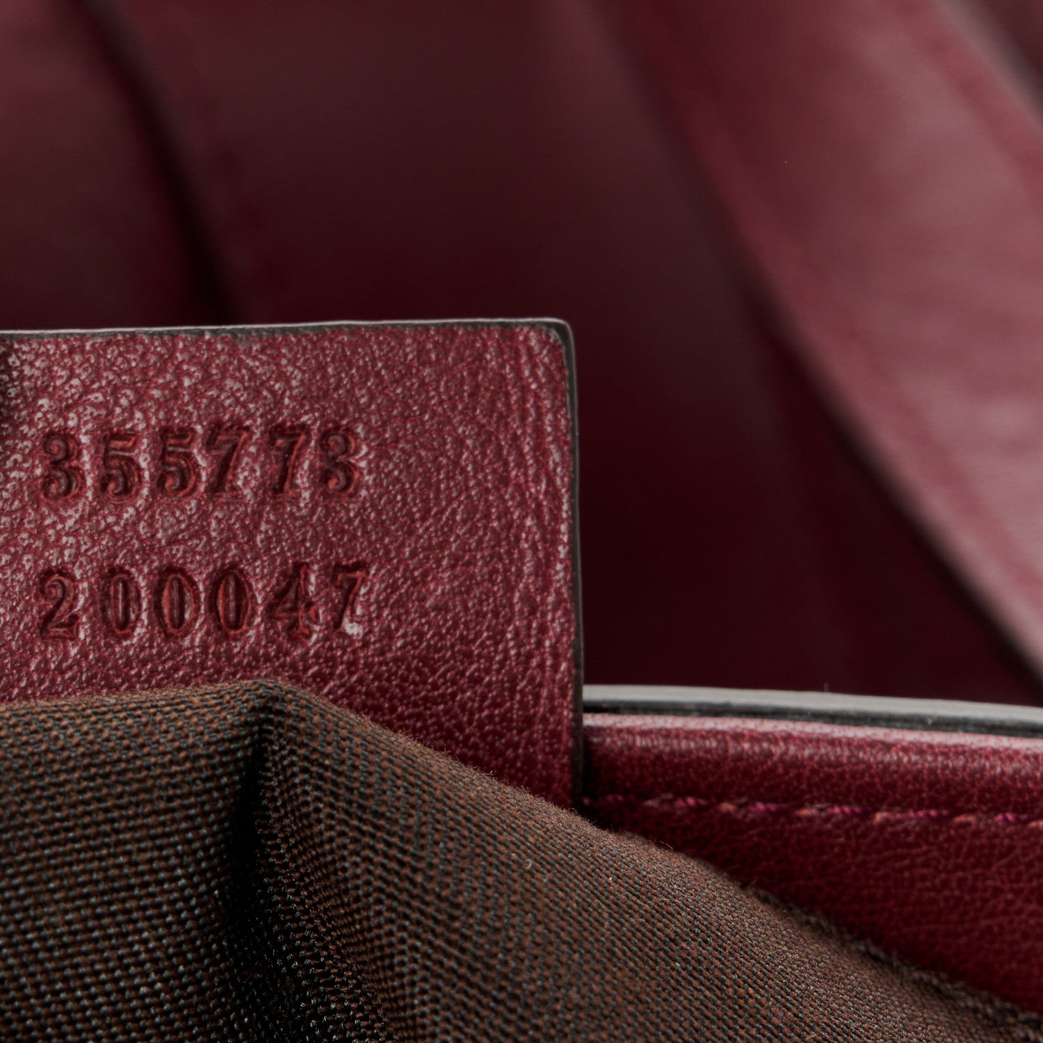 Gucci Guccissima Tender Bamboo Bar Tote Burgundy 7 of 10