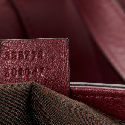 Gucci Guccissima Tender Bamboo Bar Tote Burgundy 7 of 10