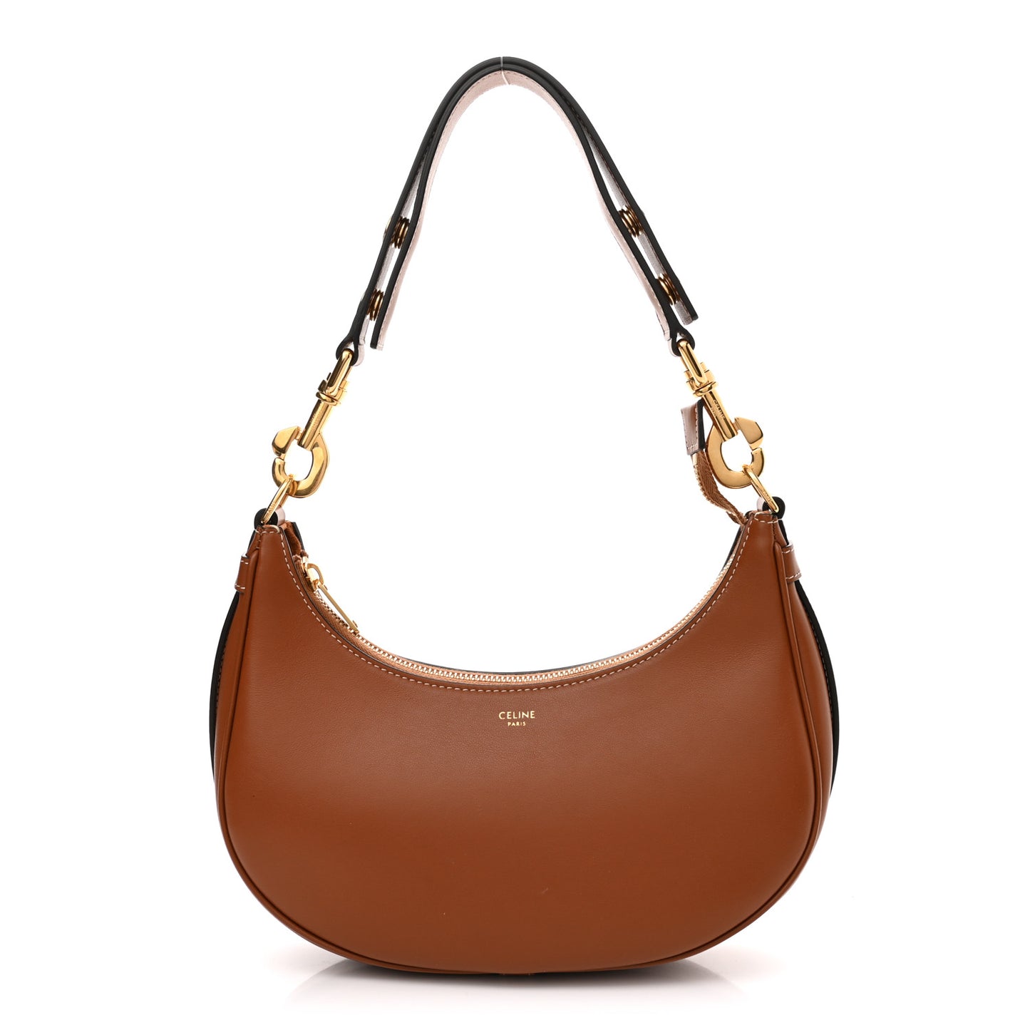 Smooth Calfskin Medium Strap Ava Shoulder Bag Tan