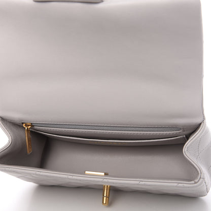 Chanel Lambskin Quilted Mini Top Handle Rectangular Flap Grey 5 of 11