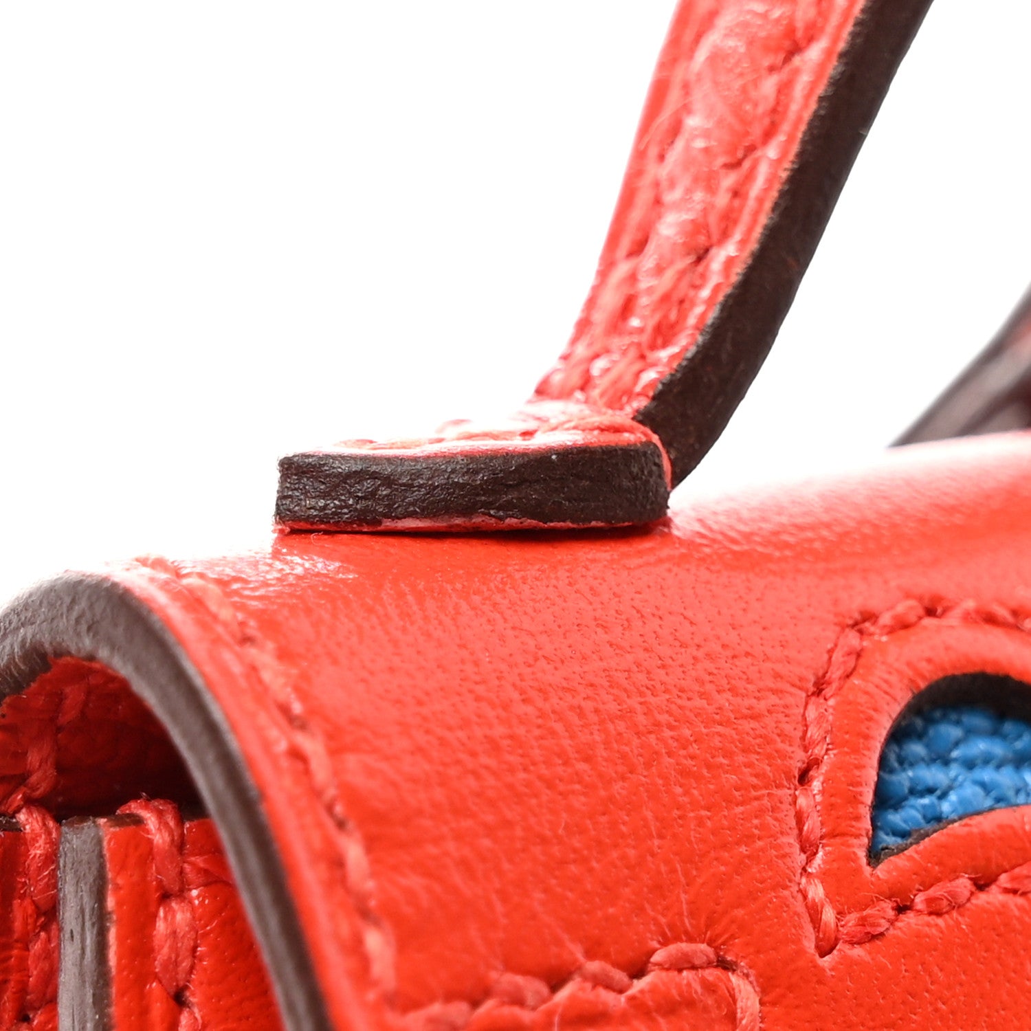 Hermes Tadelakt Chevre Mysore Kelly Quelle Idole Bag Charm Capucine Jaune De Naples Vert Vertigo Zanzibar 6 of 7