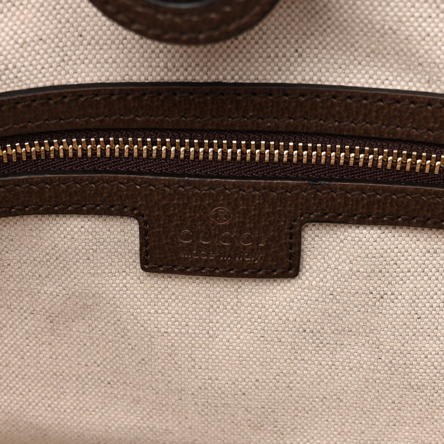 Monogram Jumbo GG Textured Dollar Calfskin Web Medium Ophidia Shopping Tote Camel Ebony