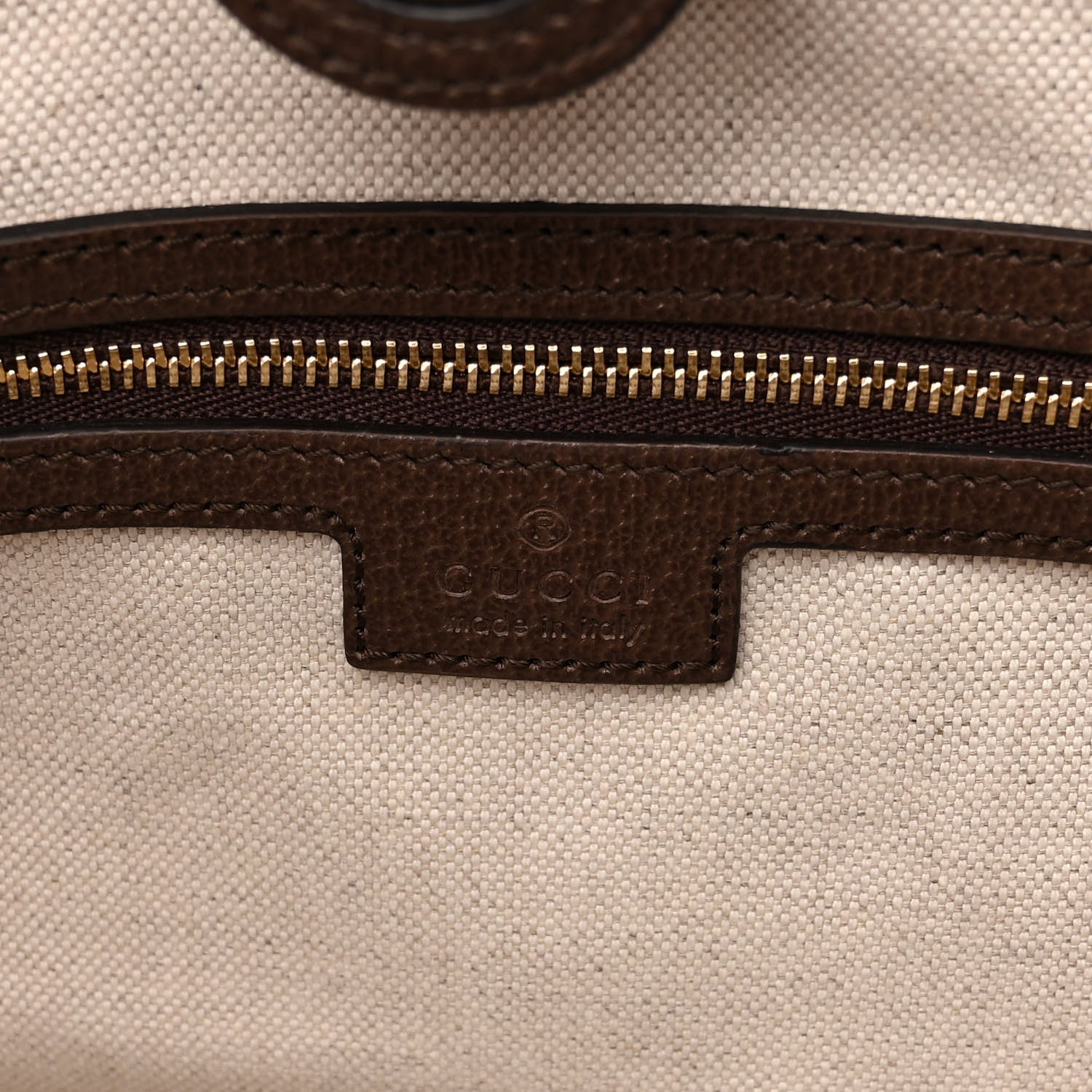 Gucci Monogram Jumbo GG Textured Dollar Calfskin Web Medium Ophidia Shopping Tote Camel Ebony 6 of 10