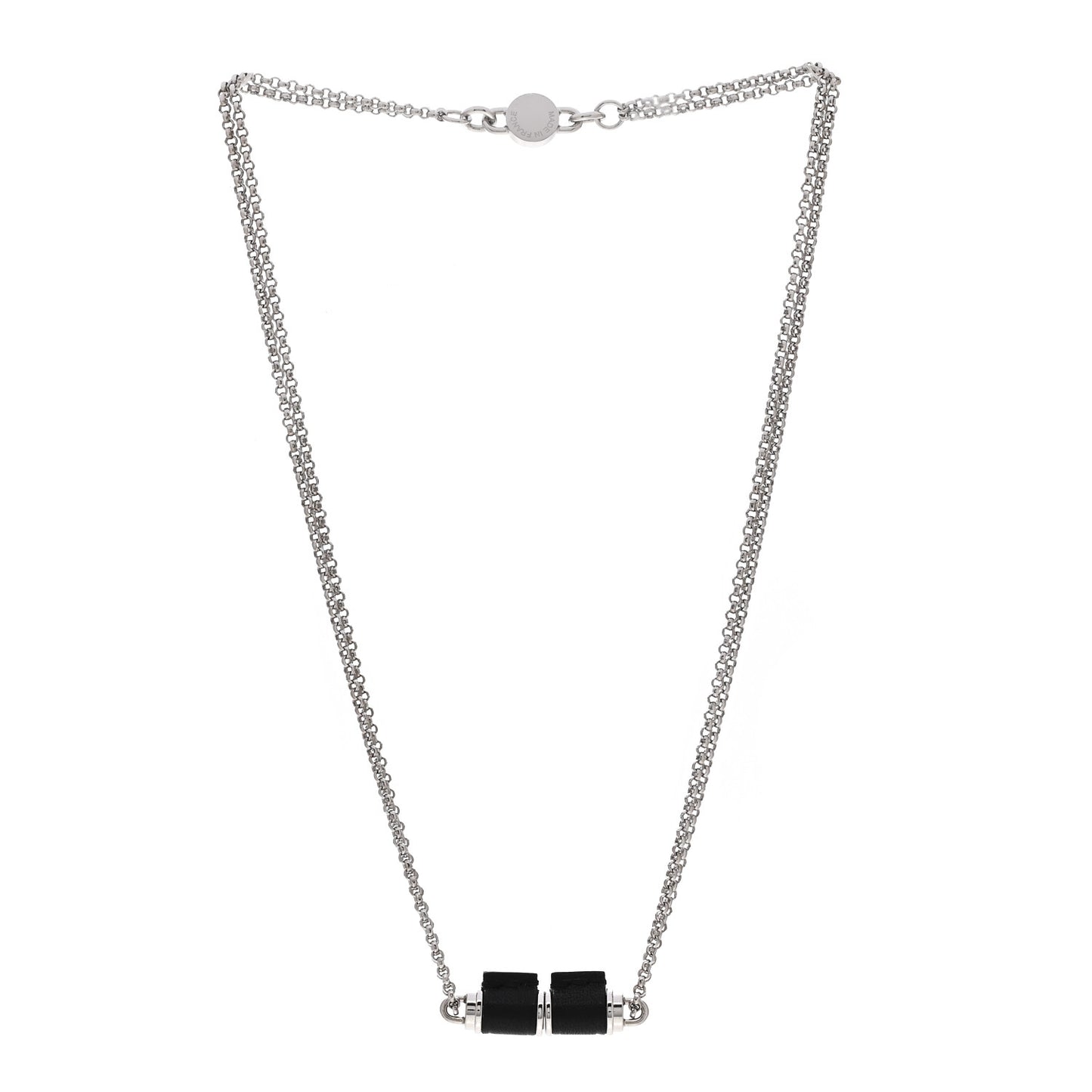 Swift Palladium Charniere Pendant Necklace Black