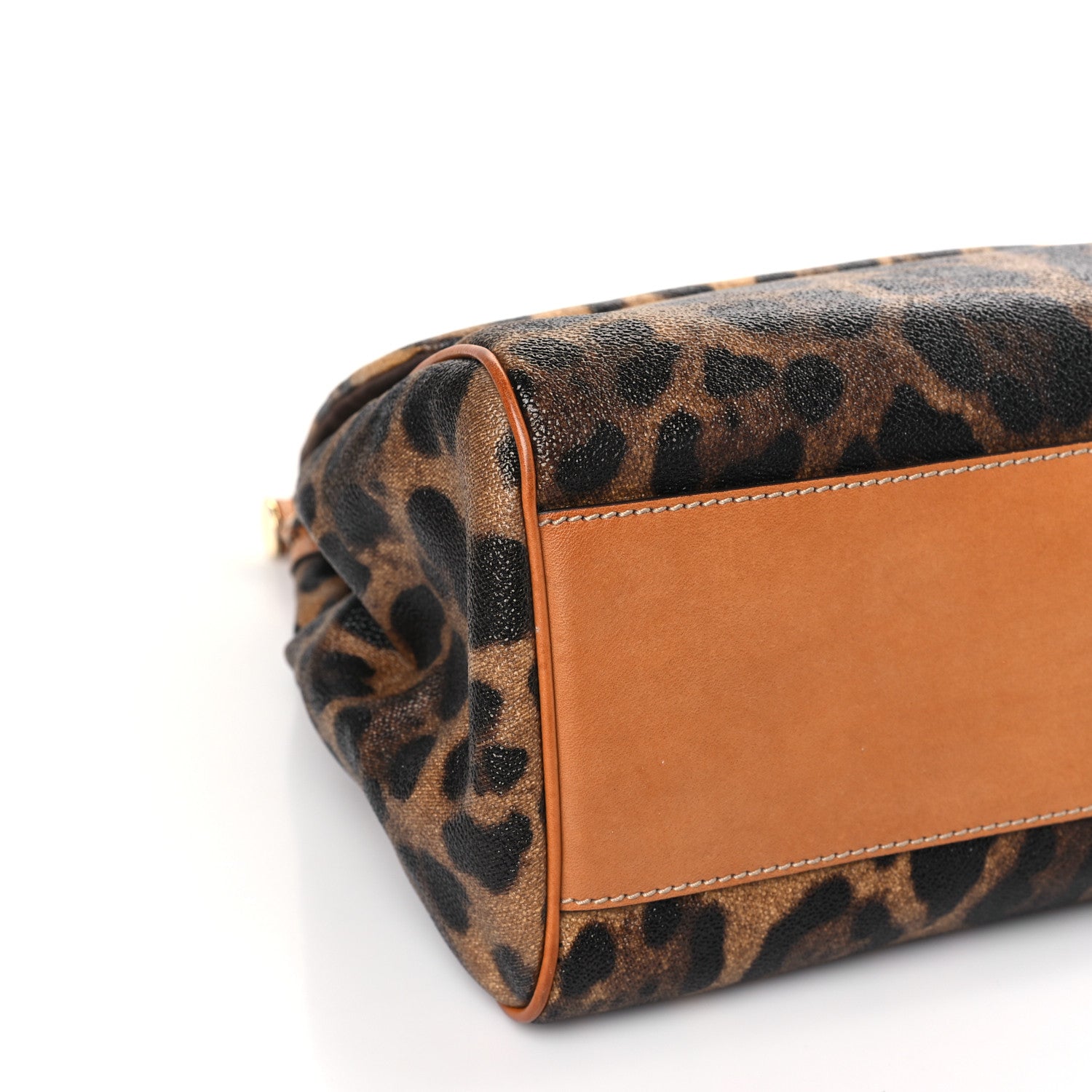 Dolce & Gabbana Dauphine Leopard Print Medium Miss Sicily Satchel Naturale Tan 7 of 8