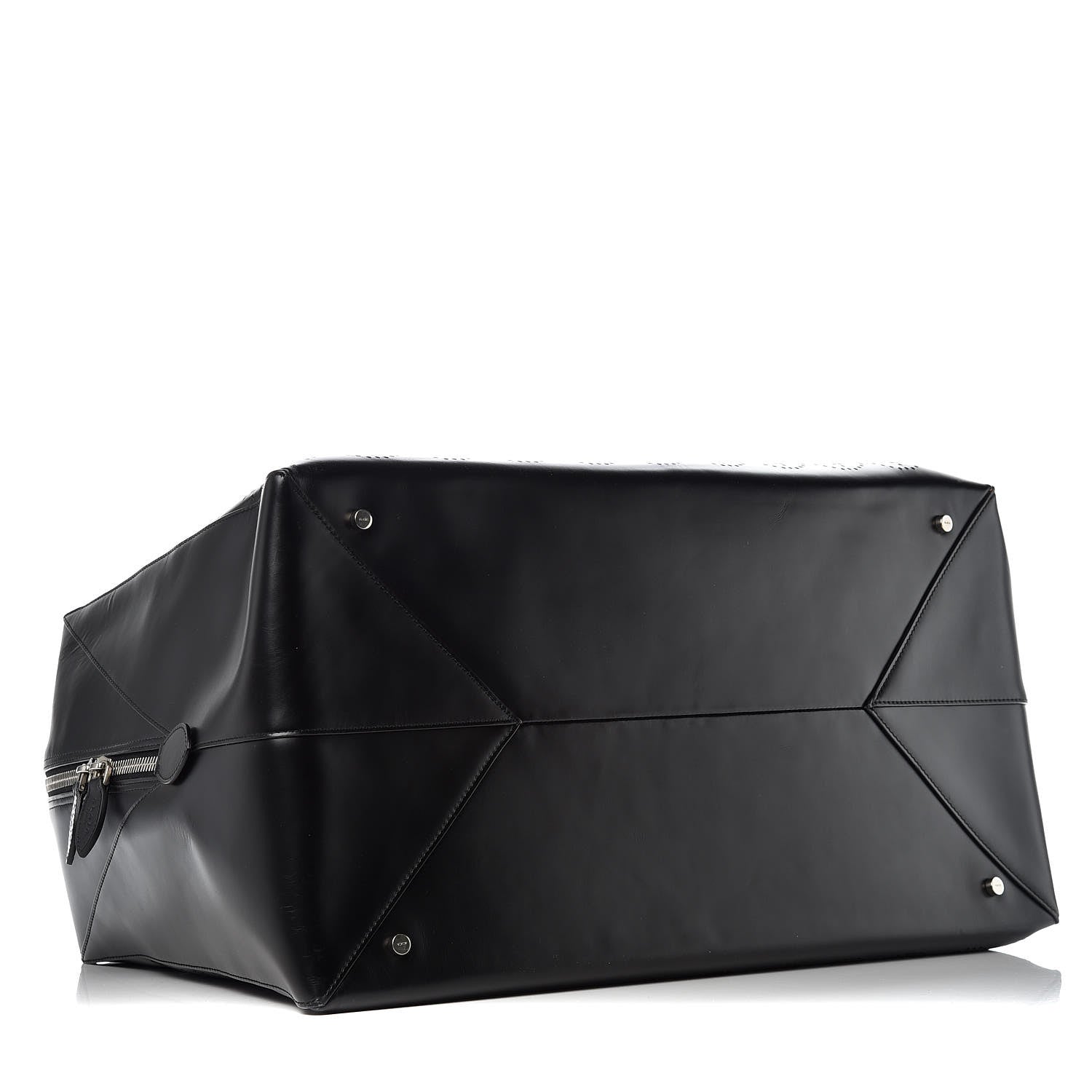 Alaia Calfskin Lux Laser Cut Weekender Black 4 of 10