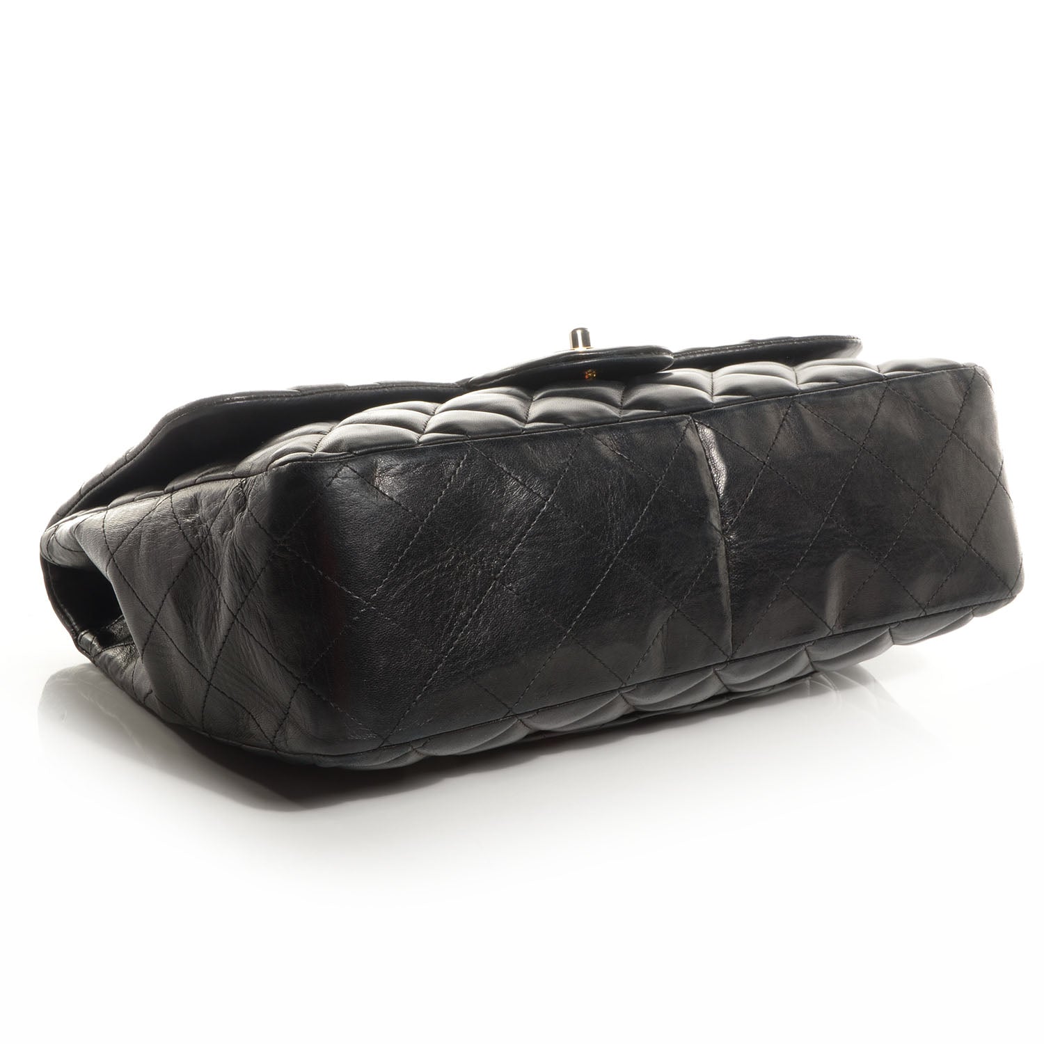 Chanel Lambskin Quilted Jumbo Single Flap Black 5 of 9