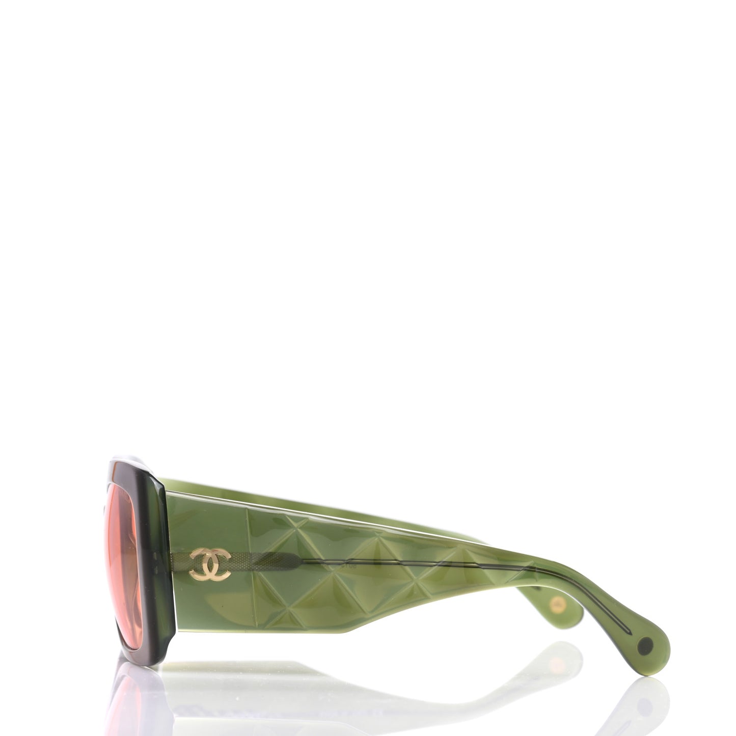 Acetate Quilted Sunglasses 5019 Green