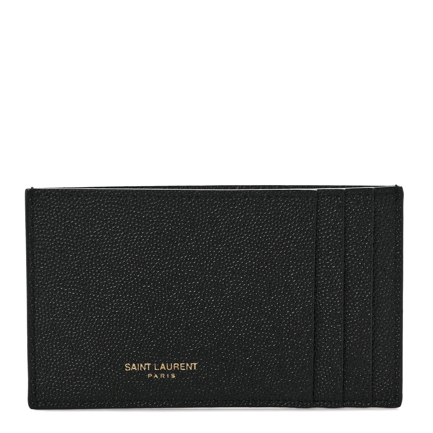 Saint Laurent Grain de Poudre 5 Fragments Card Holder Black 1 of 6