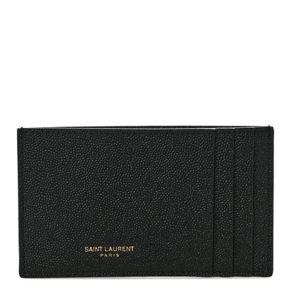 Saint Laurent Grain de Poudre 5 Fragments Card Holder Black 1 of 6