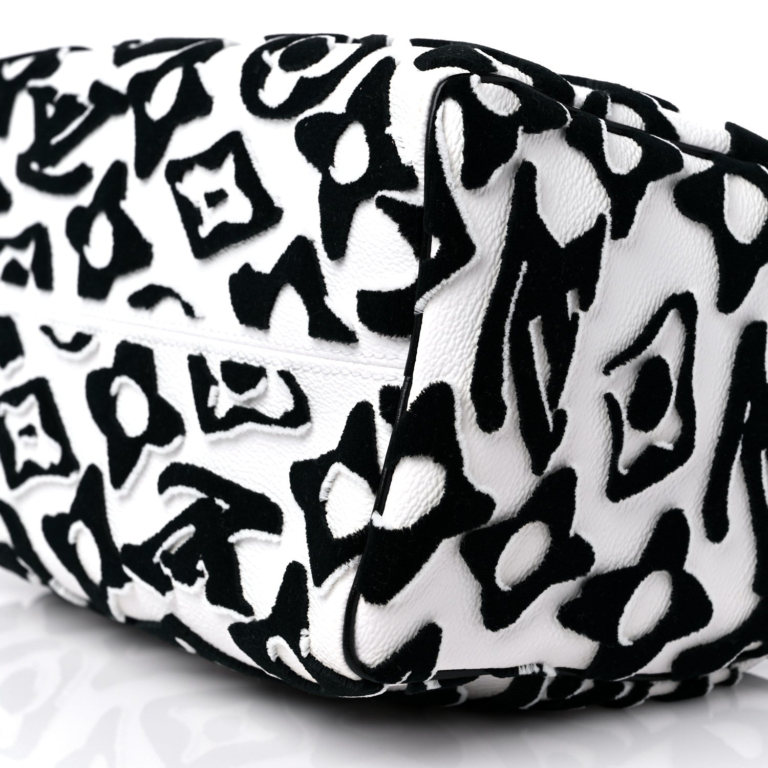 Louis Vuitton X UF Tufted Monogram Speedy Bandouliere 25 White Black 9 of 10