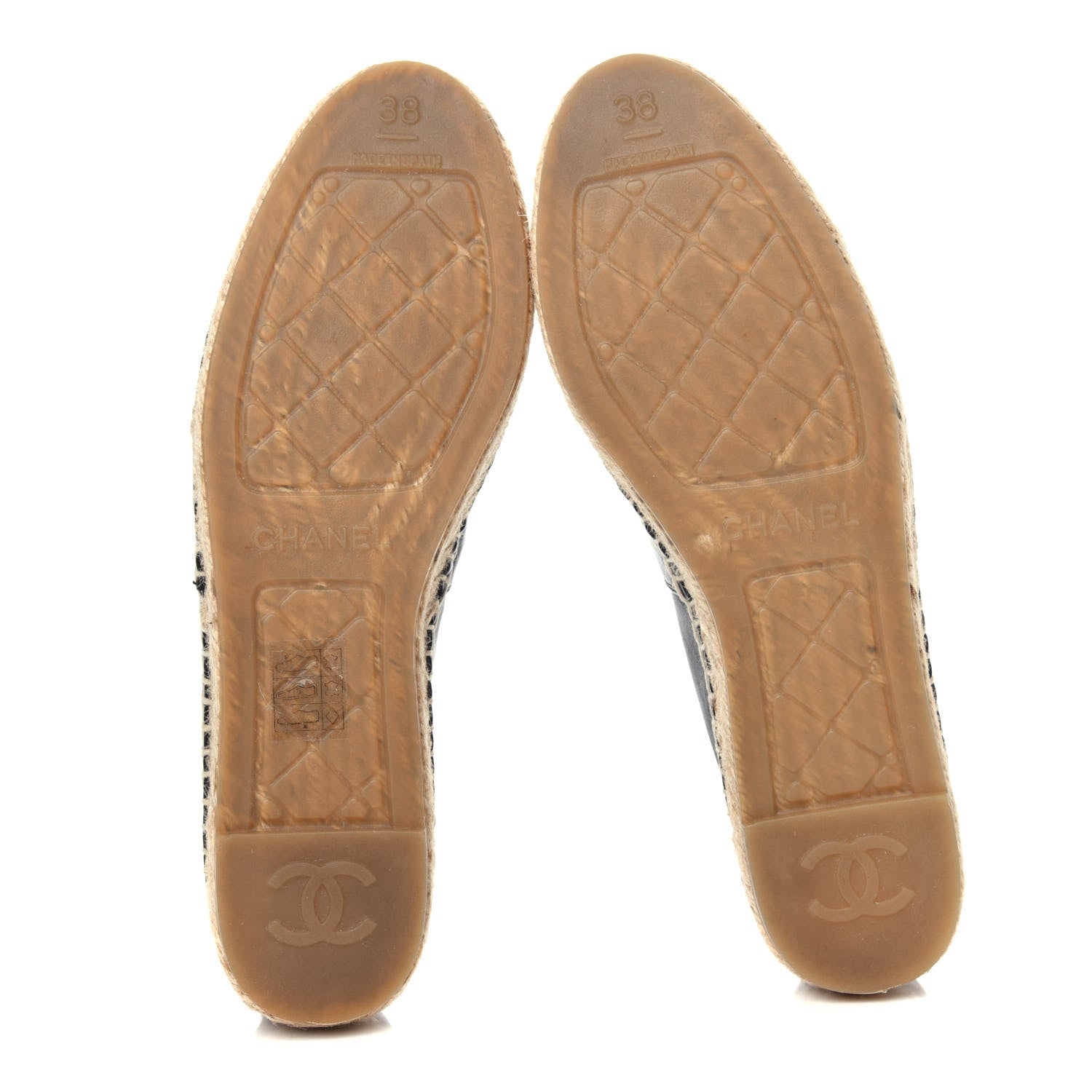 Chanel Lambskin CC Espadrilles 38 Black 6 of 11