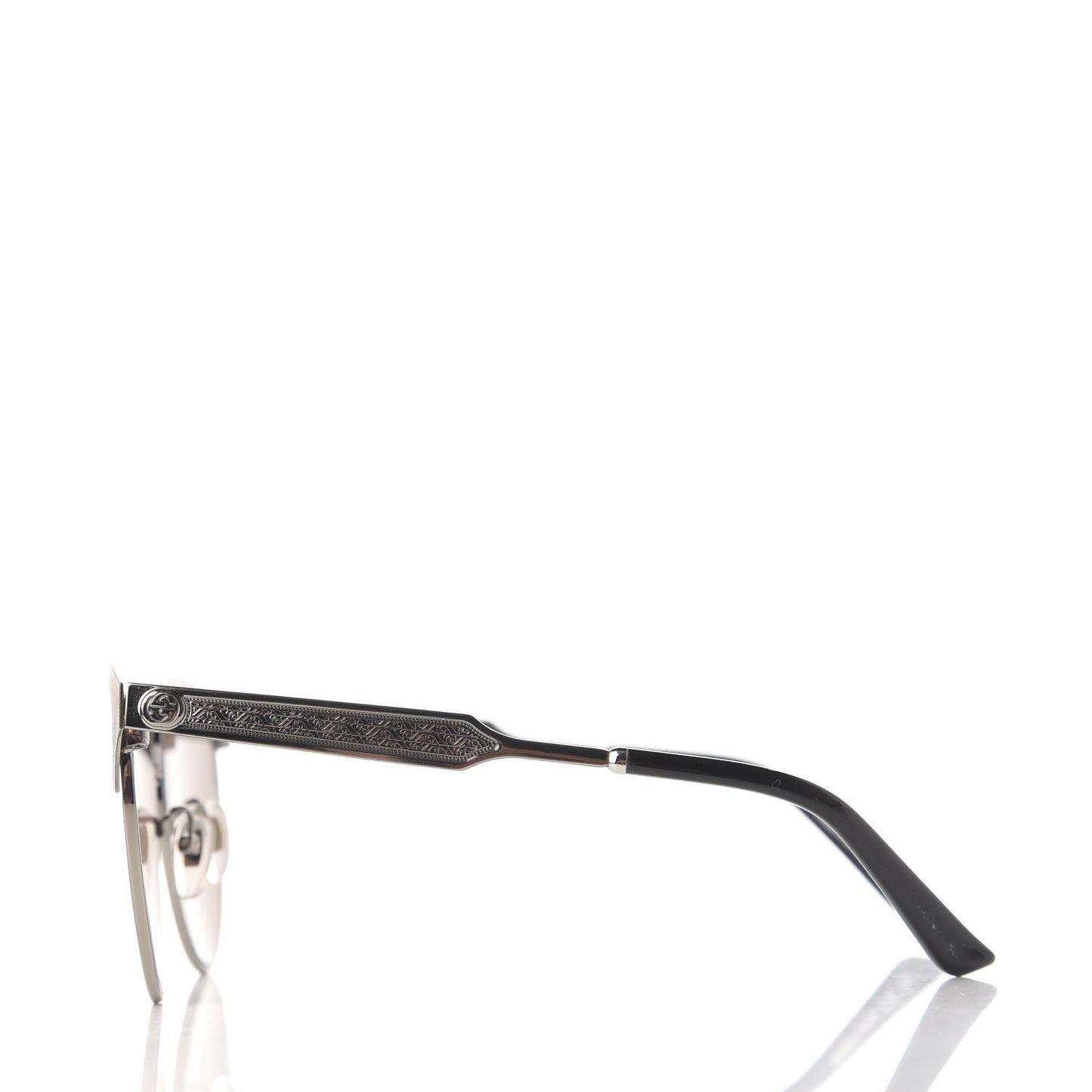 Round Metal GG0074S Sunglasses Silver