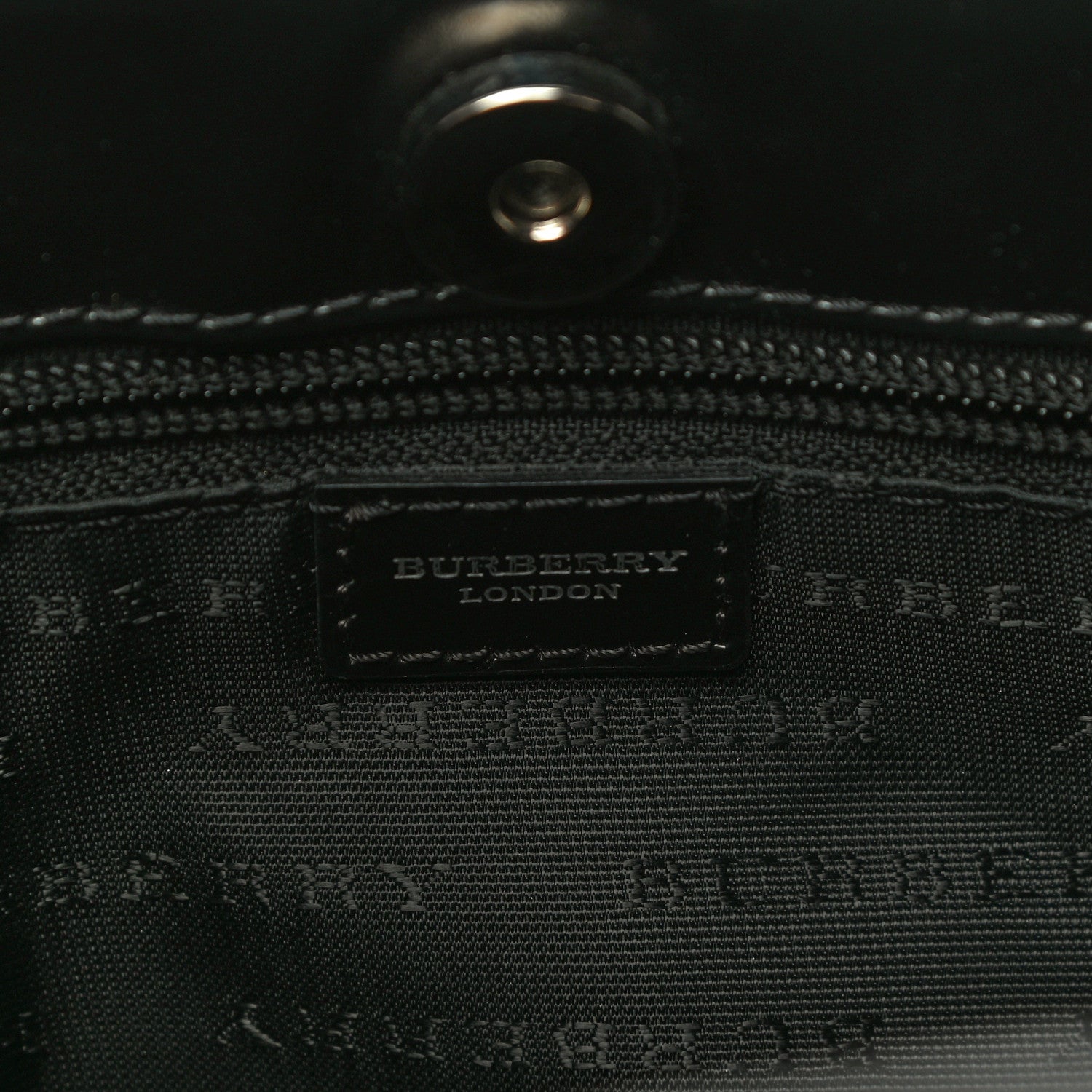 Burberry Canvas House Check Small Tote Black 5 of 11