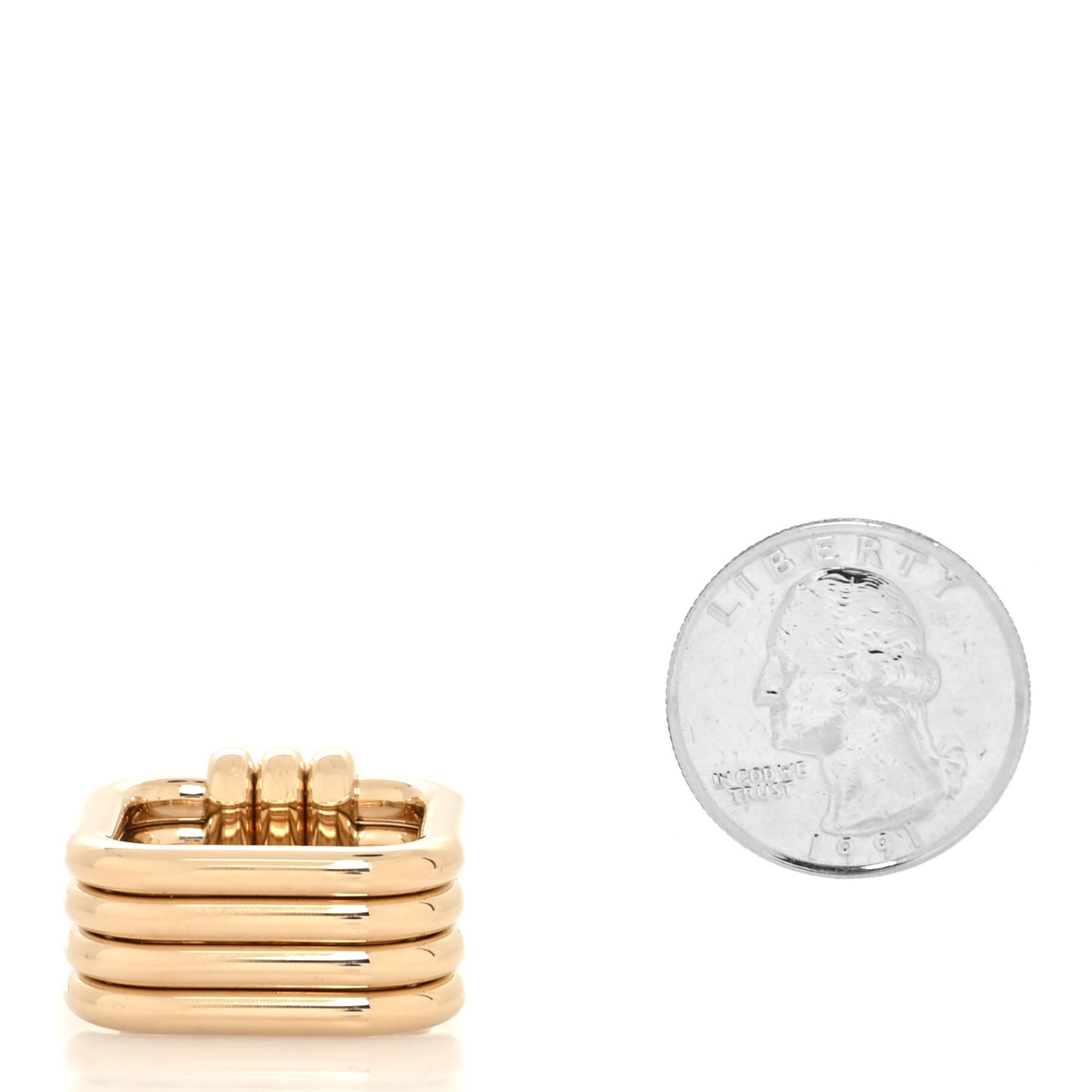 Permabrass Ruban Scarf 90 Ring Gold