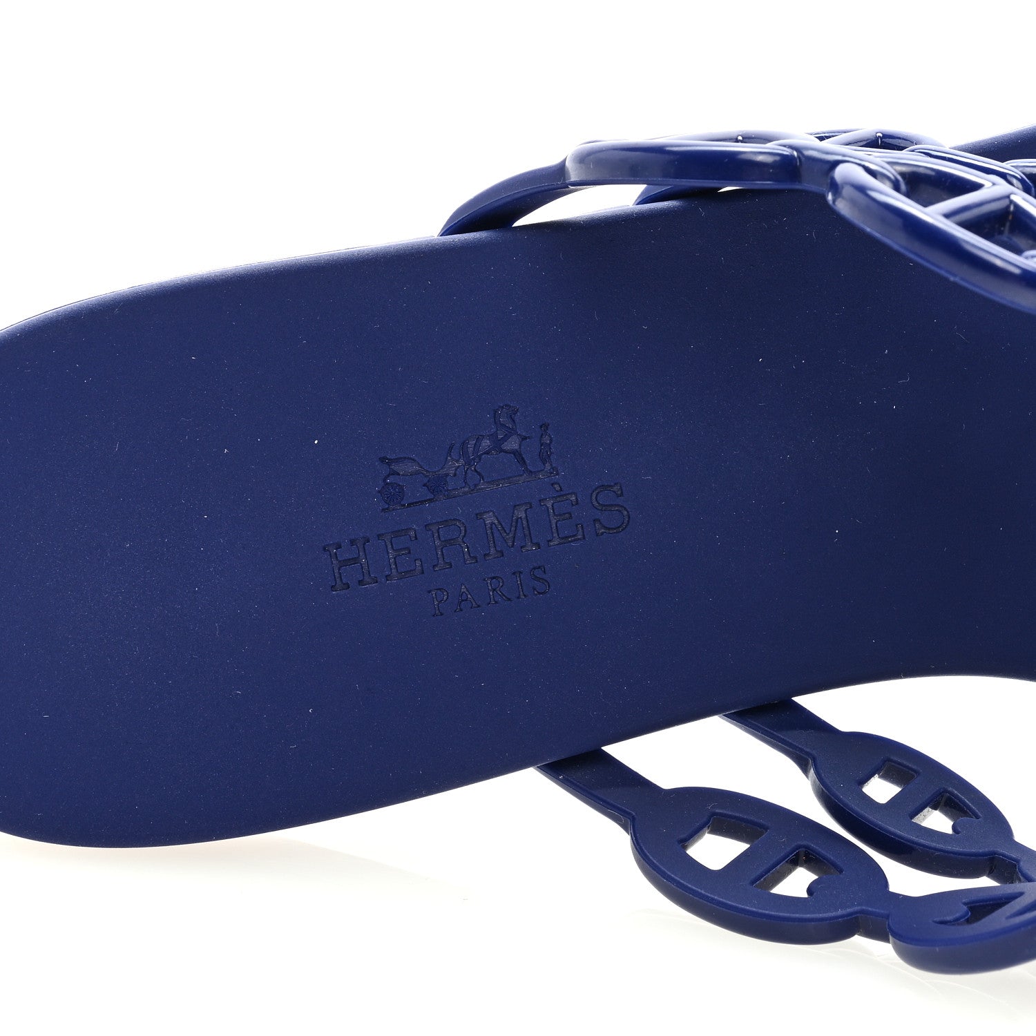 Hermes Rubber Chaine d'Ancre Island Sandals 37 Bleu Smalt 7 of 7