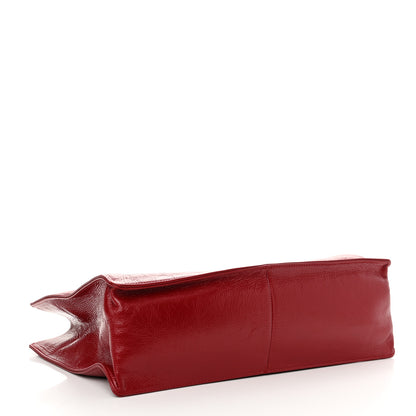 Chanel Shiny Aged Calfskin Shopping Bag Red 4 of 15