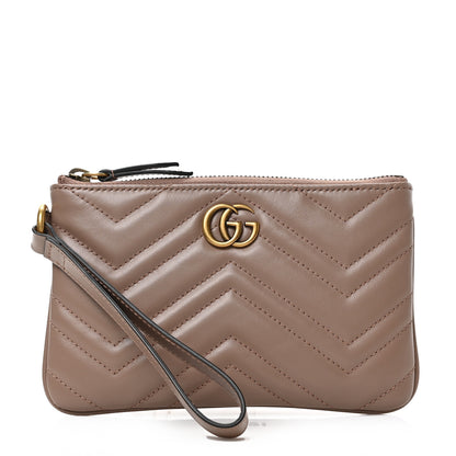 Gucci Calfskin Matelasse GG Marmont Wrist Wallet Porcelain Rose 1 of 6