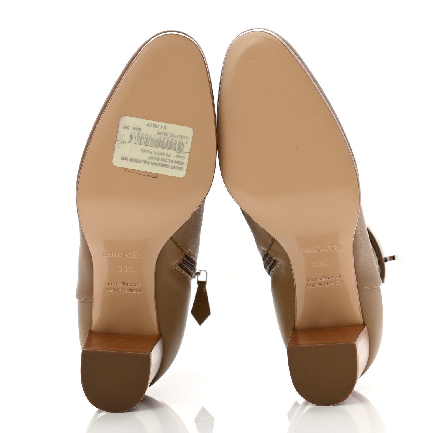 Hermes Calfskin Saint Germain Ankle Boots 36.5 Brun Fume 5 of 8