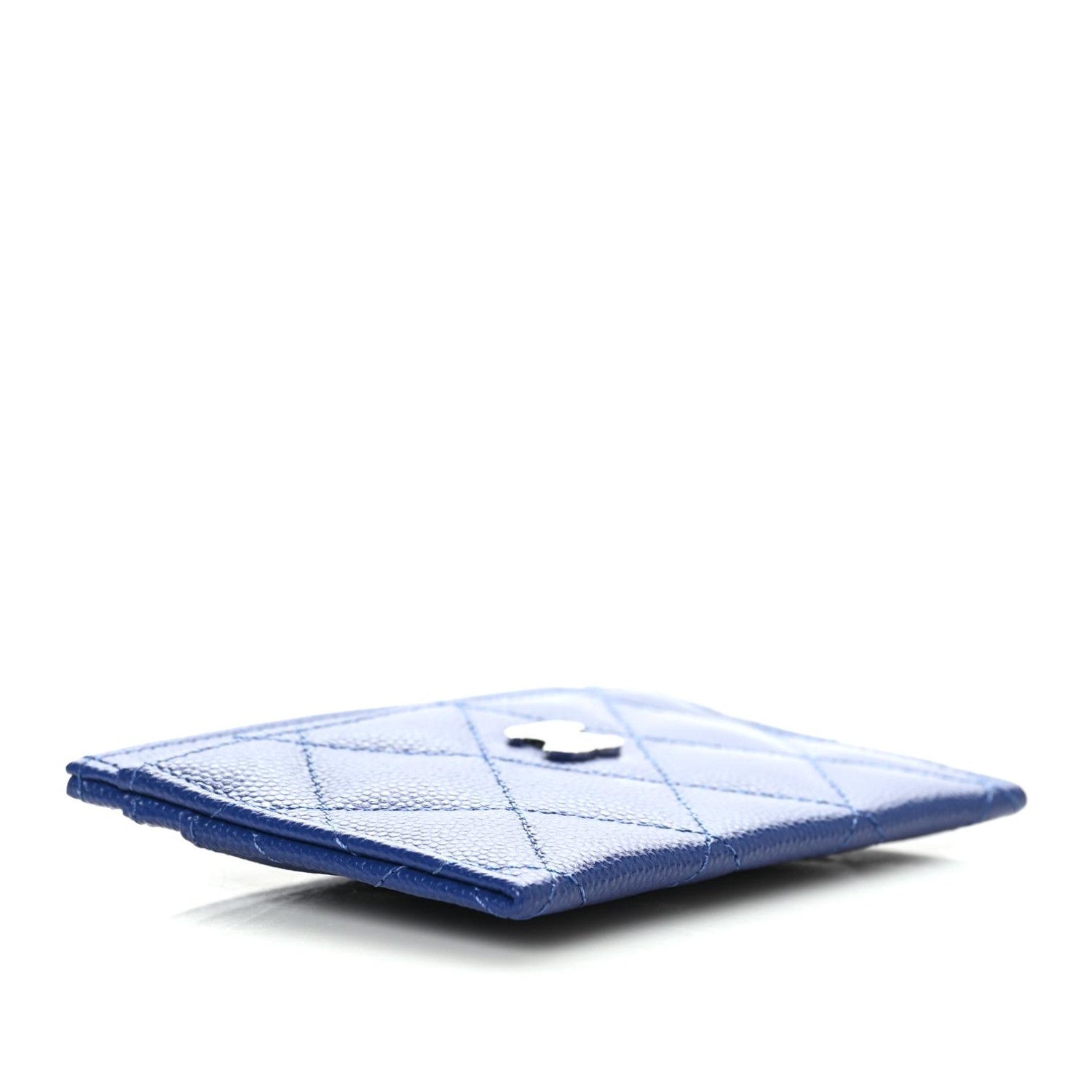 Chanel Caviar Quilted Card Holder Blue 4 of 9