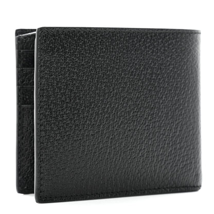 Gucci Calfskin Boar Effect Web Bi-Fold Wallet Black 2 of 7