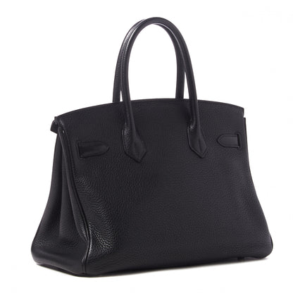 Hermes Taurillon Clemence Birkin 30 Black 2 of 27