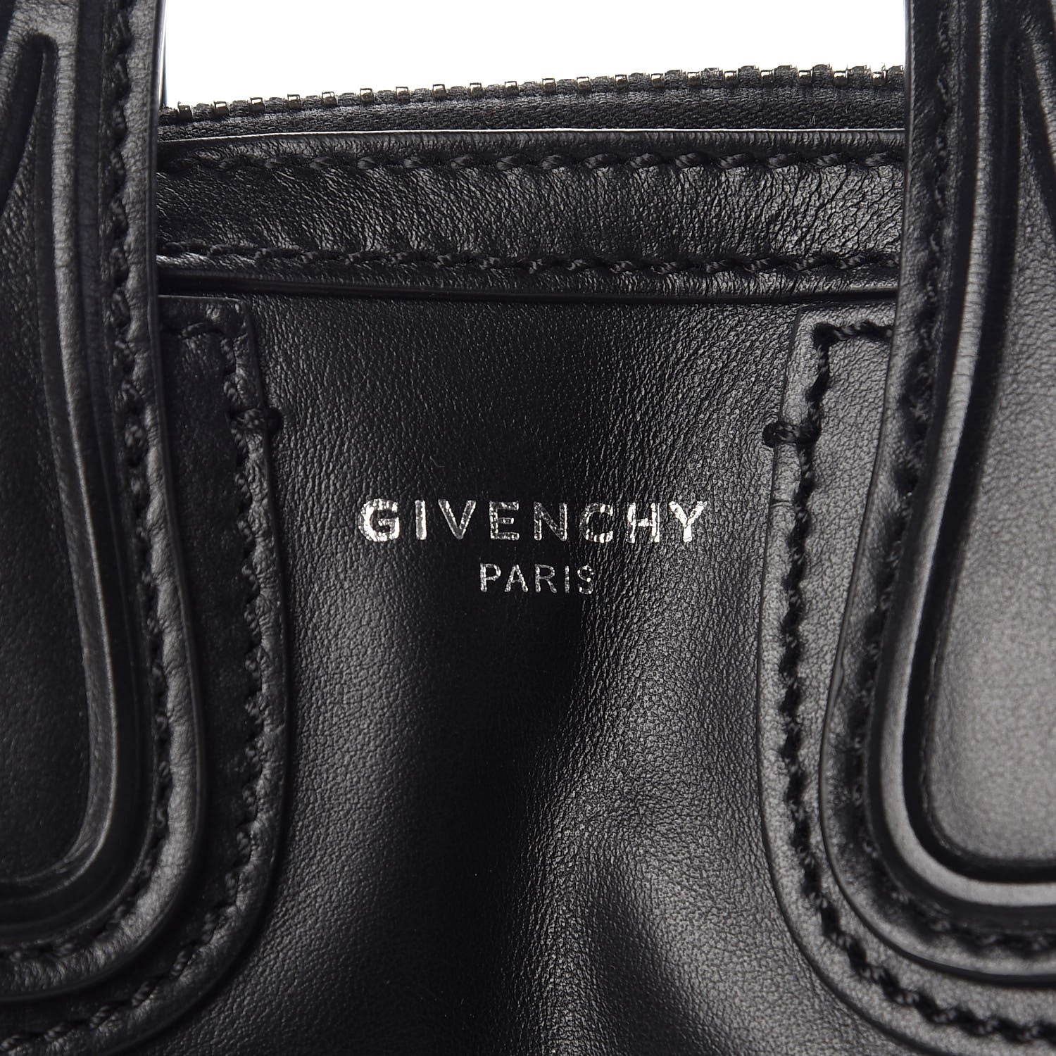 Givenchy Waxed Calfskin Micro Nightingale Logo Strap Black 6 of 8