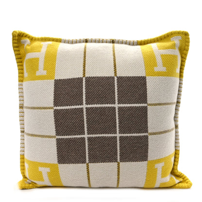 Hermes Wool Cashmere Avalon III Pillow PM Gris Soleil 1 of 3