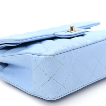 Chanel Caviar Quilted Small Double Flap Light Blue 9 of 10