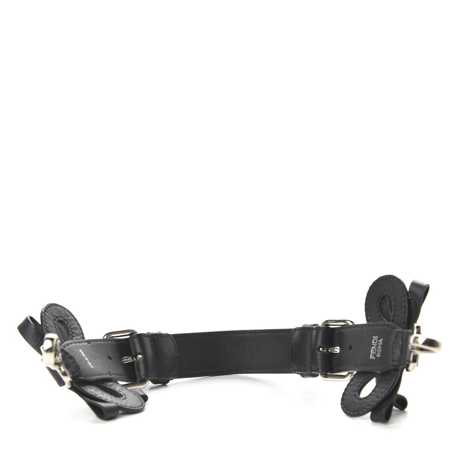 Vitello Dolce Bow Mini Strap You Black
