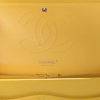 Chanel Caviar Quilted Jumbo Double Flap Yellow 8 of 11