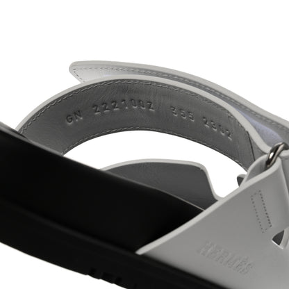 Hermes Calfskin Womens Chypre Sandals 35.5 White 5 of 9