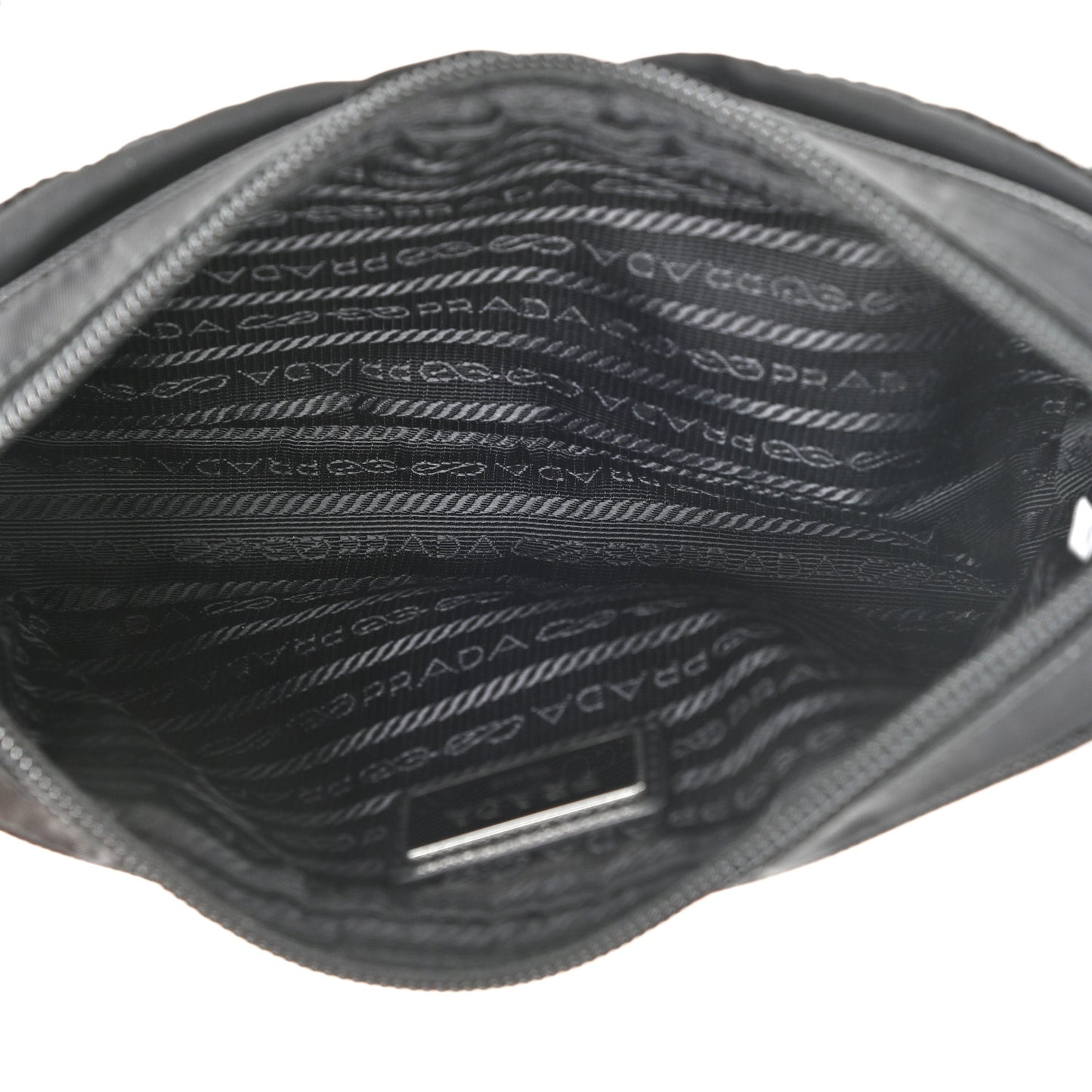 Tessuto Nylon Saffiano Belt Bag Black