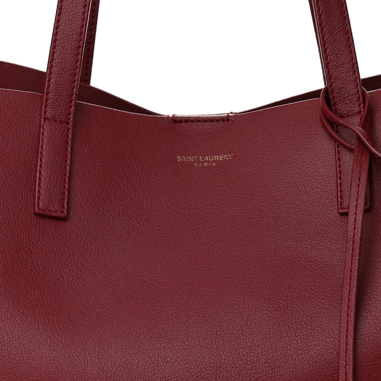 Calfskin Large Shopping Tote Bordeaux