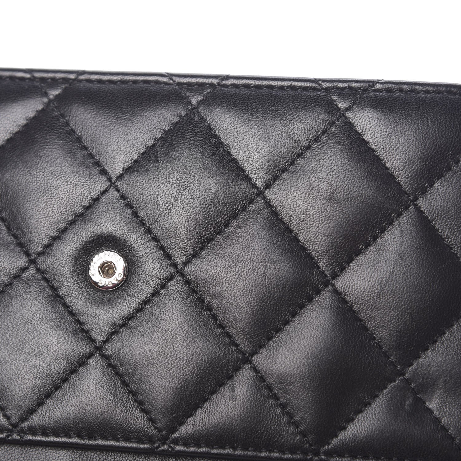 Chanel Lambskin Quilted Wallet On Chain WOC Black 12 of 16