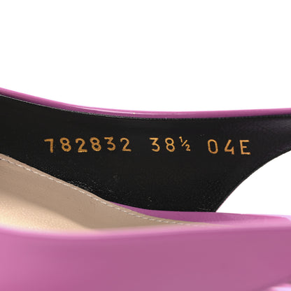 Gucci Patent Signoria 35mm Slingback Pumps 38.5 Libre Pink 7 of 10