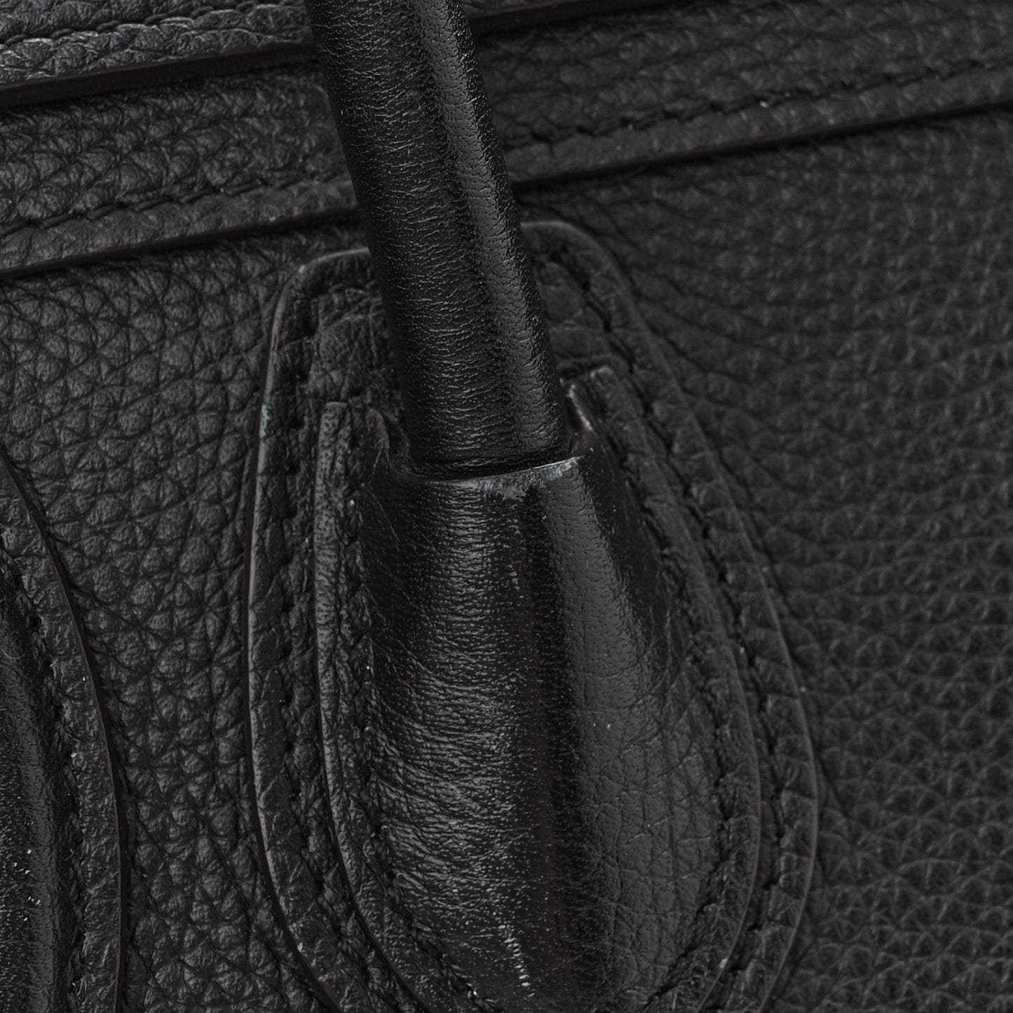 Drummed Calfskin Nano Luggage Black