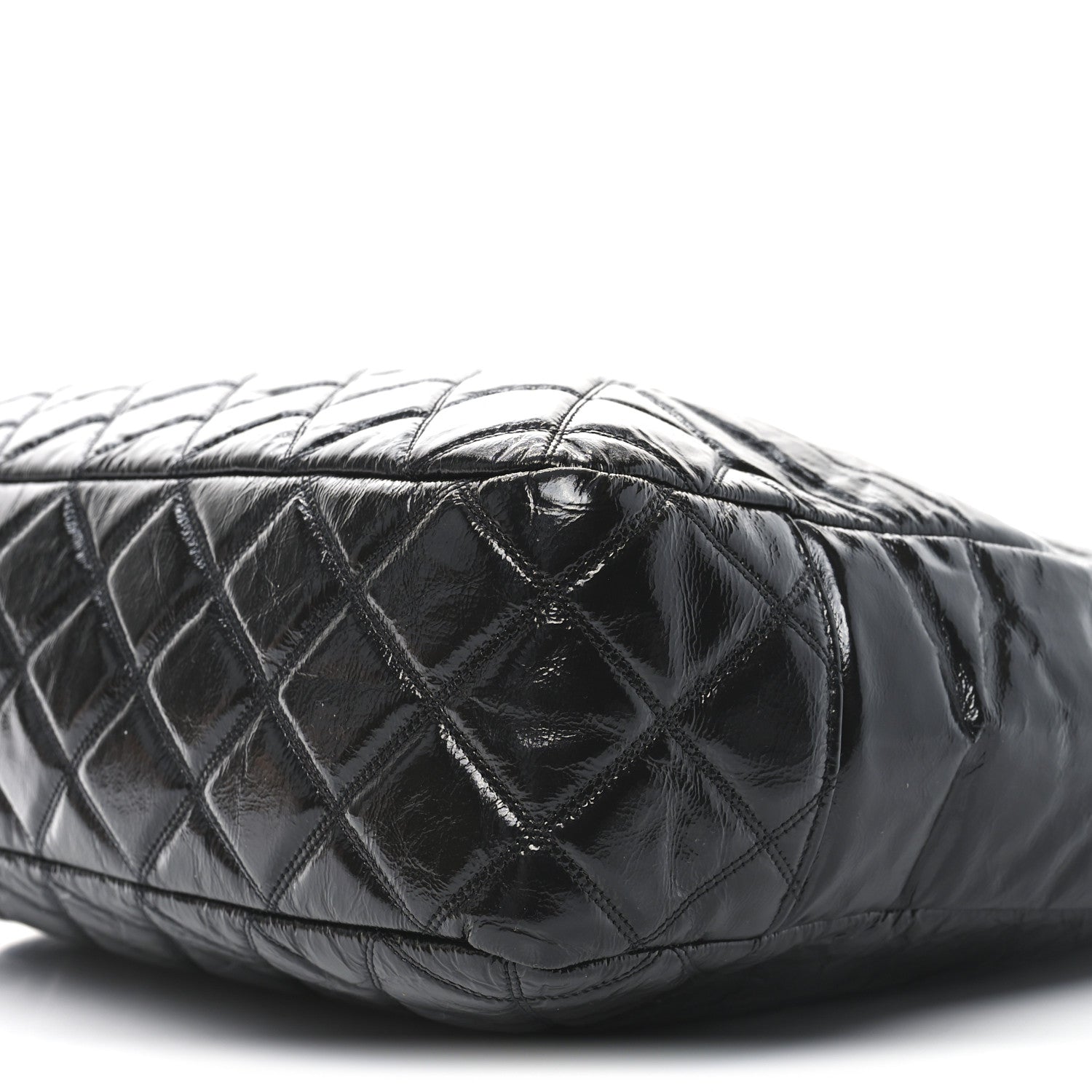 Chanel Shiny Aged Calfskin Quilted Large Shopping Bag Black 9 of 9