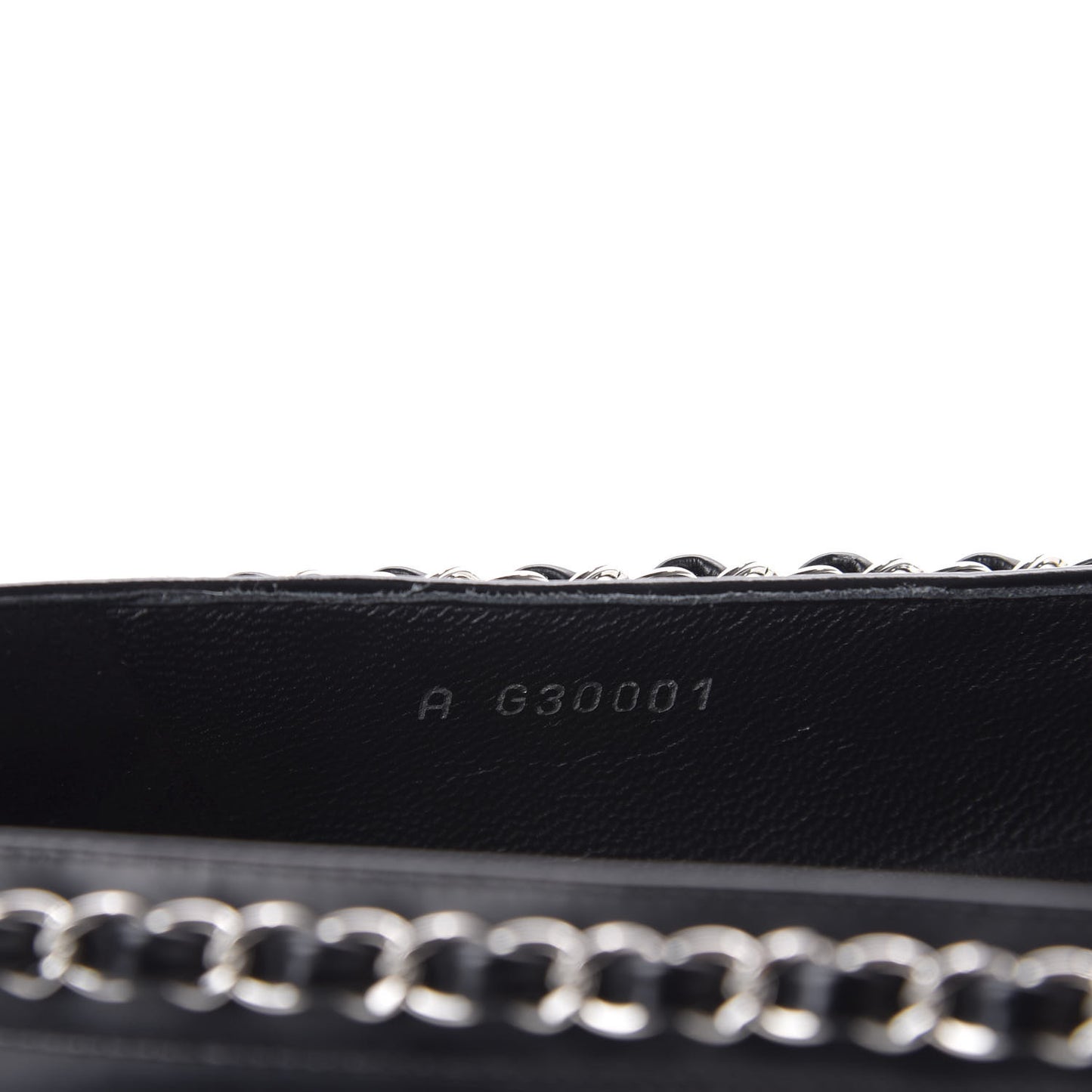 Calfskin Chain Mocassin Loafers 39 Black