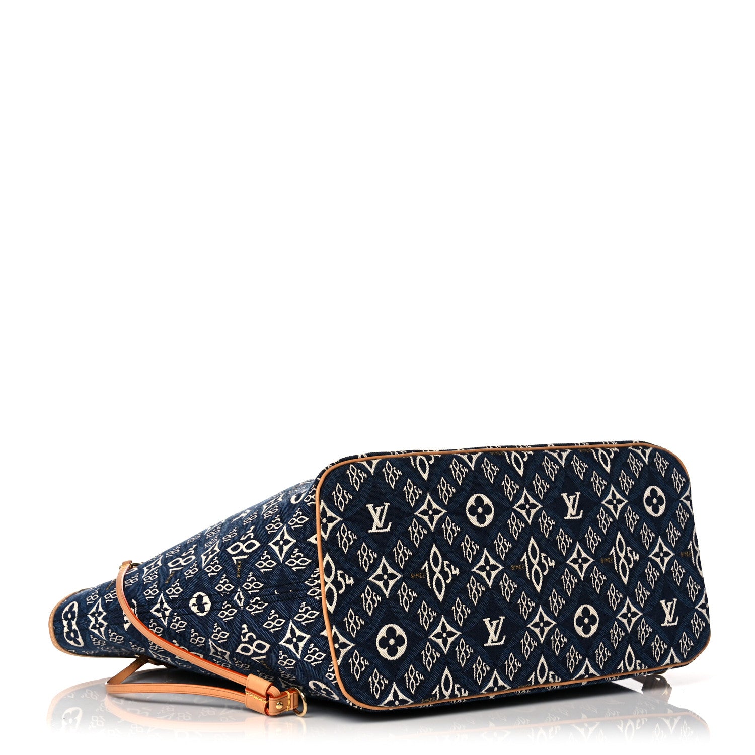 Louis Vuitton Jacquard Since 1854 Neverfull MM Blue 4 of 10