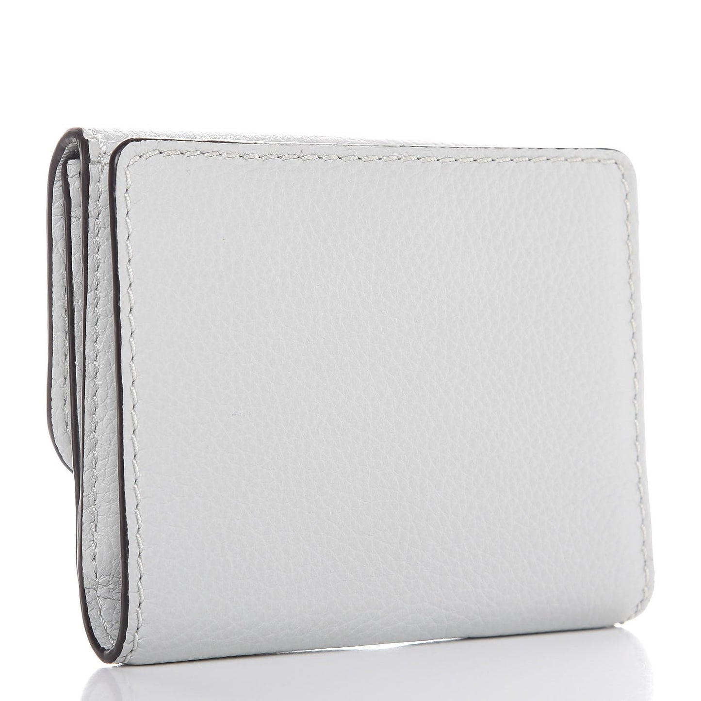 Grained Calfskin Marcie Square Wallet Atoll Blue