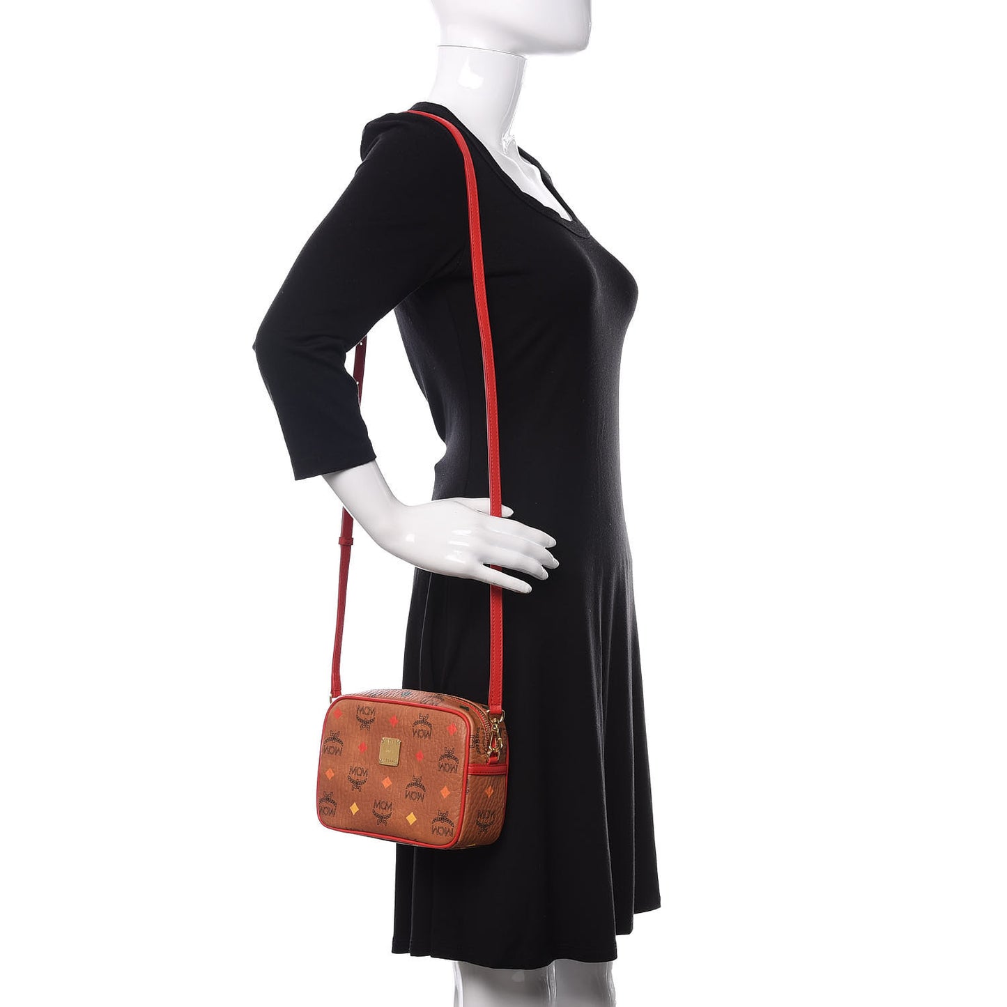 Skyoptic Visetos Spectrum Diamond Camera Bag Cognac Red