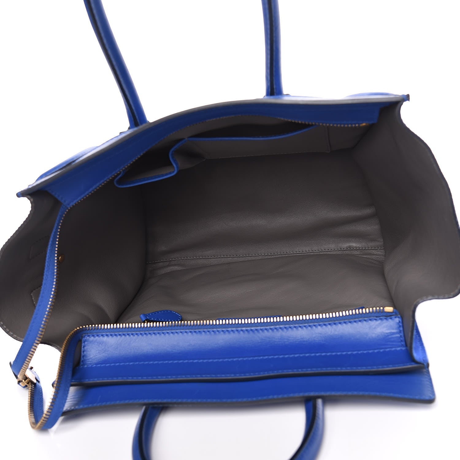 Celine Smooth Calfskin Suede Mini Luggage Royal Blue 5 of 16