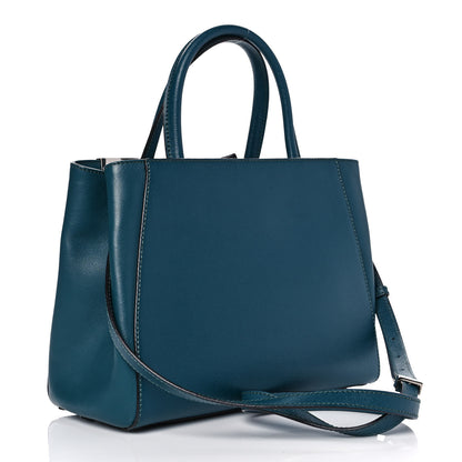 Fendi Vitello Elite Petite 2Jours Tote Oceano 2 of 8