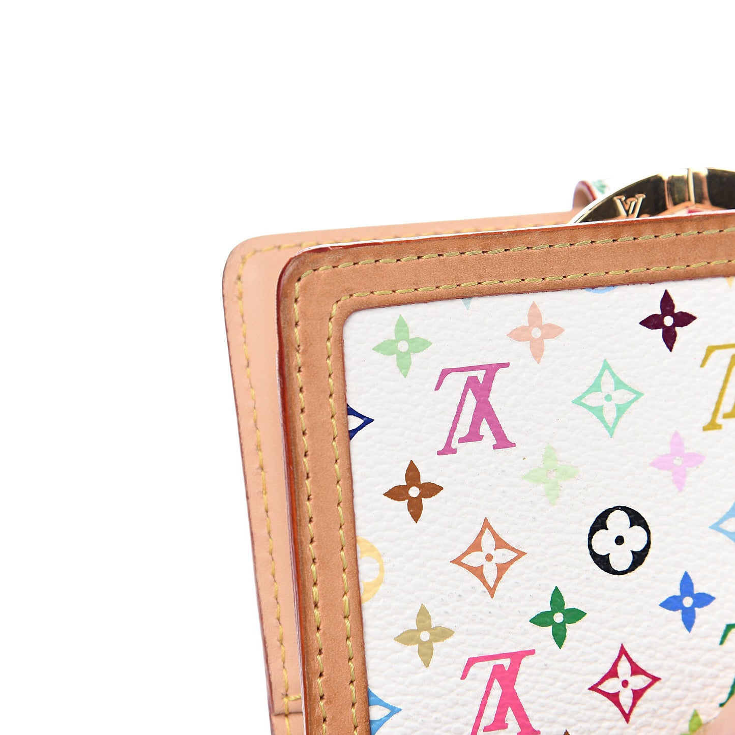 Monogram Multicolor French Purse Wallet White